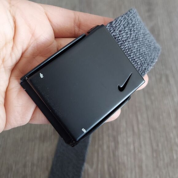 Nike Mens Heather Web Belt, Dark Grey, 45" Long - Picture 3 of 5